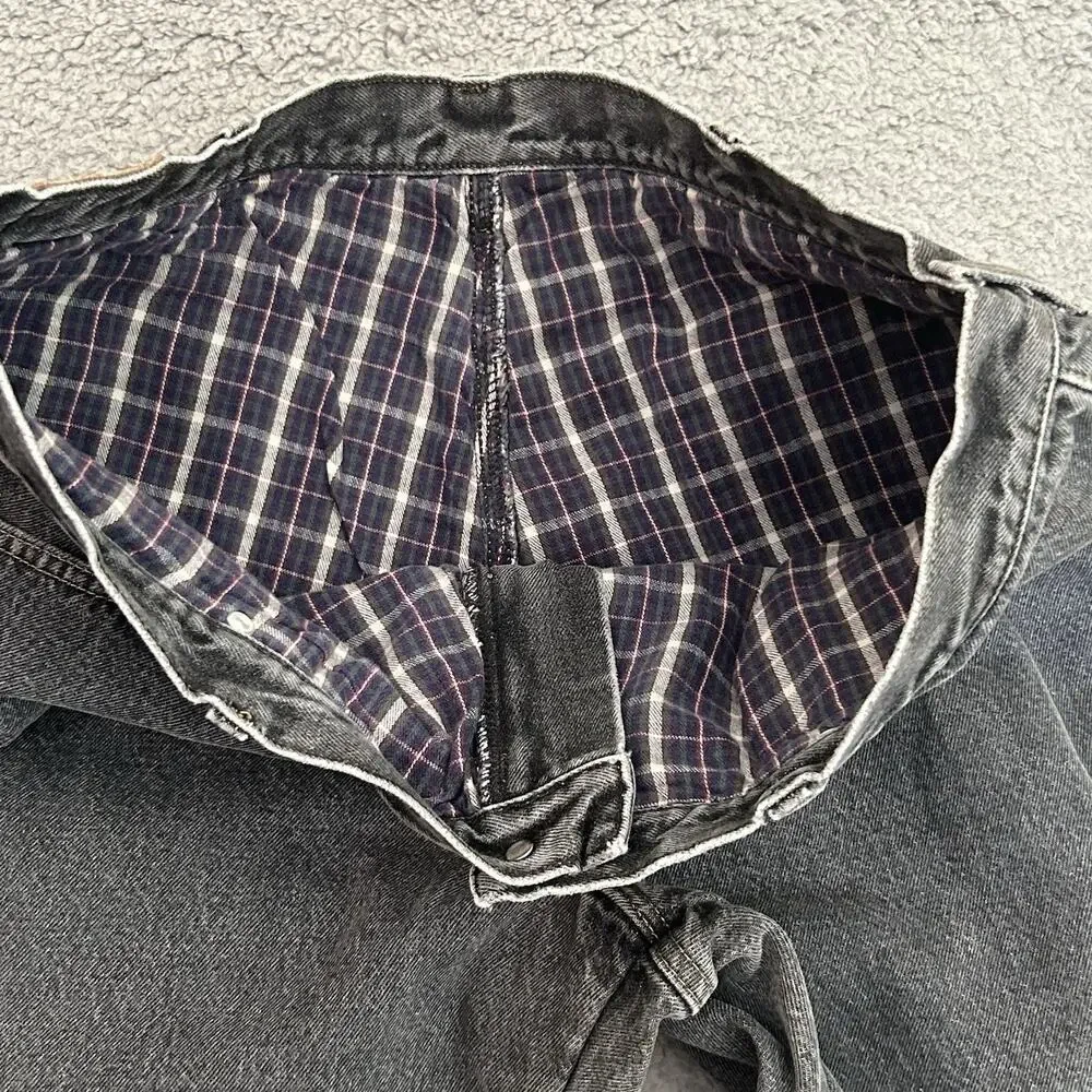 LL Bean Jeans Men’s 40x32 Black Denim Classic Fit Flannel Lined Outdoor Workwear - Picture 13 of 16